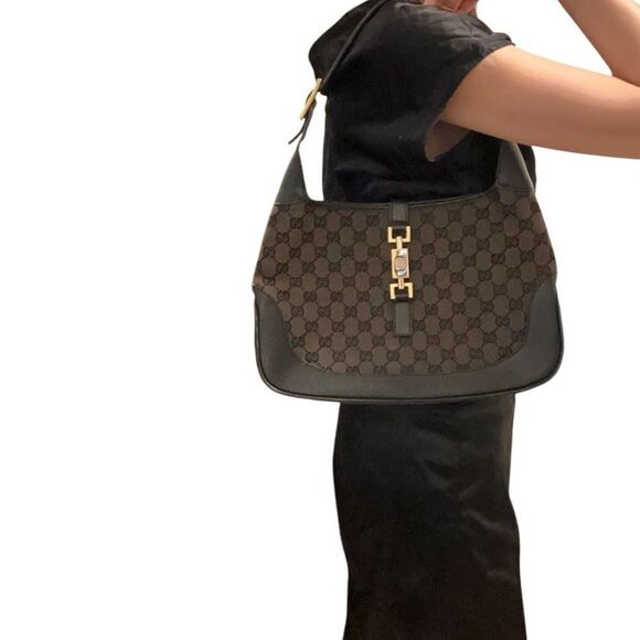 Gucci Brown Jackie Hobo Shoulder Bag with Gold Hardware - Picture 1 of 15